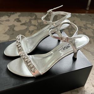 Wild Rose silver heels